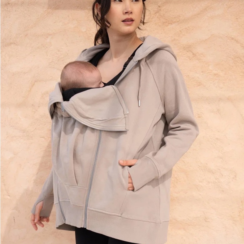 Seraphine Cream 3-in-1 Babywearing Zip Up Hoodie